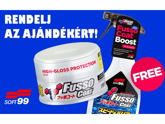 Soft99 Fusso 12M wax ajándék Coat Speed&Barrier spray-vel!